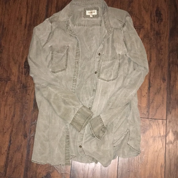 Express Tops - Express Boyfriend Button Down